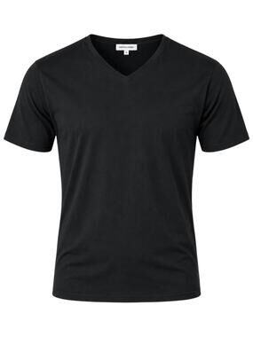 NEW COTTON CITIZEN men's standard v-neck tee in jet black